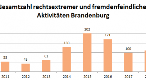 Nachgefragt: Fremdenfeindliche und neonazistische Aktivitäten in Brandenburg im 1. Quartal 2019 – Ausführliche Auswertung mit Übersichten