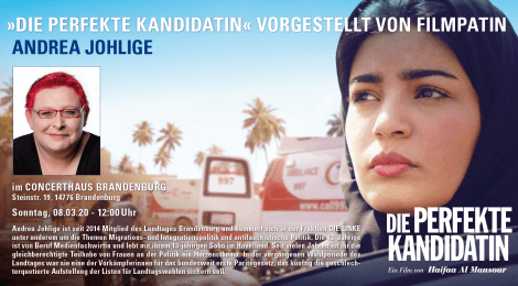 Pressemitteilung: Filmpatin Andrea Johlige (DIE LINKE) präsentiert "Die perfekte Kandidatin"